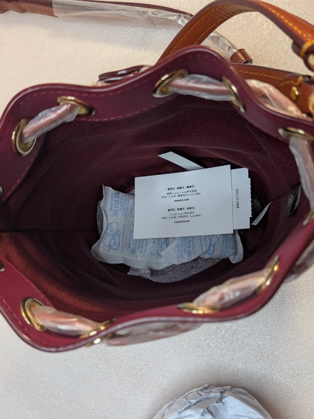NWT Mini Bucket Bag In Signature Canvas With Sticker Print (CW300) - Picture 12 of 13